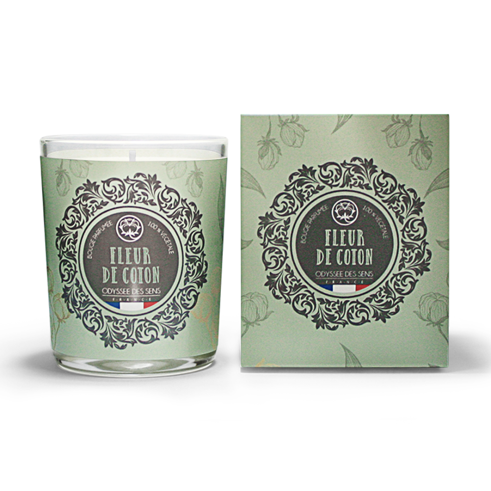 Bougie 180g Fleur de Coton Meche Coton