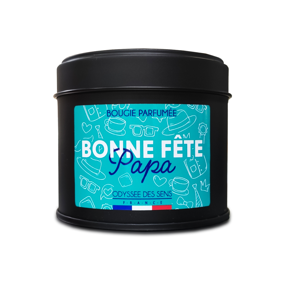 Bougie Bonne fête Papa Cuir Végétal