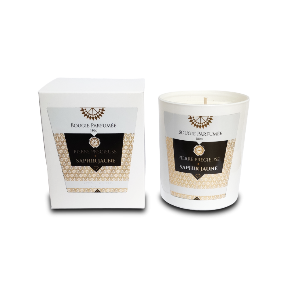 Bougies Saphir Jaune Pierres Précieuses
